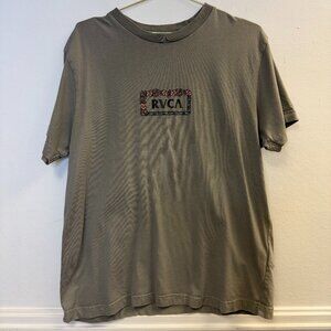 RVCA Men's Floral Chain Crew Neck Short Sleeve Comfy T-shirt 100% Cotton Size L